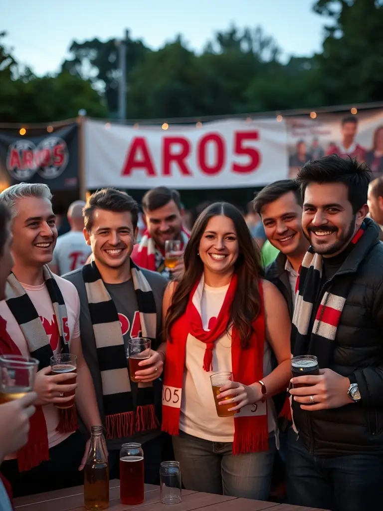 A group photo of AR05 members participating in a fan gathering or social event, showcasing the camaraderie and community spirit within the club.